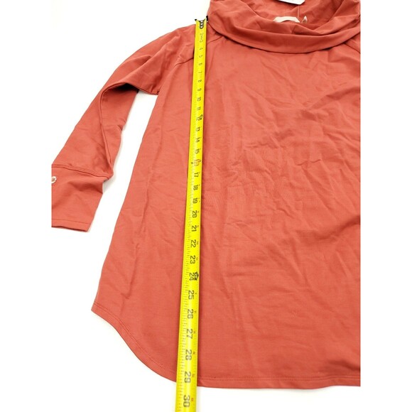 Soft Surroundings Women's Size L Valerie Pullover Tunic Cowl Neck Burnt Orange - Picture 7 of 7